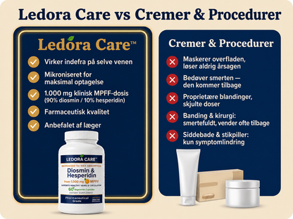 Ledora HemoRelief™ Kapsler – Ubehag og irritation? Støt kroppen indefra med mikroniseret Diosmin & Hesperidin.