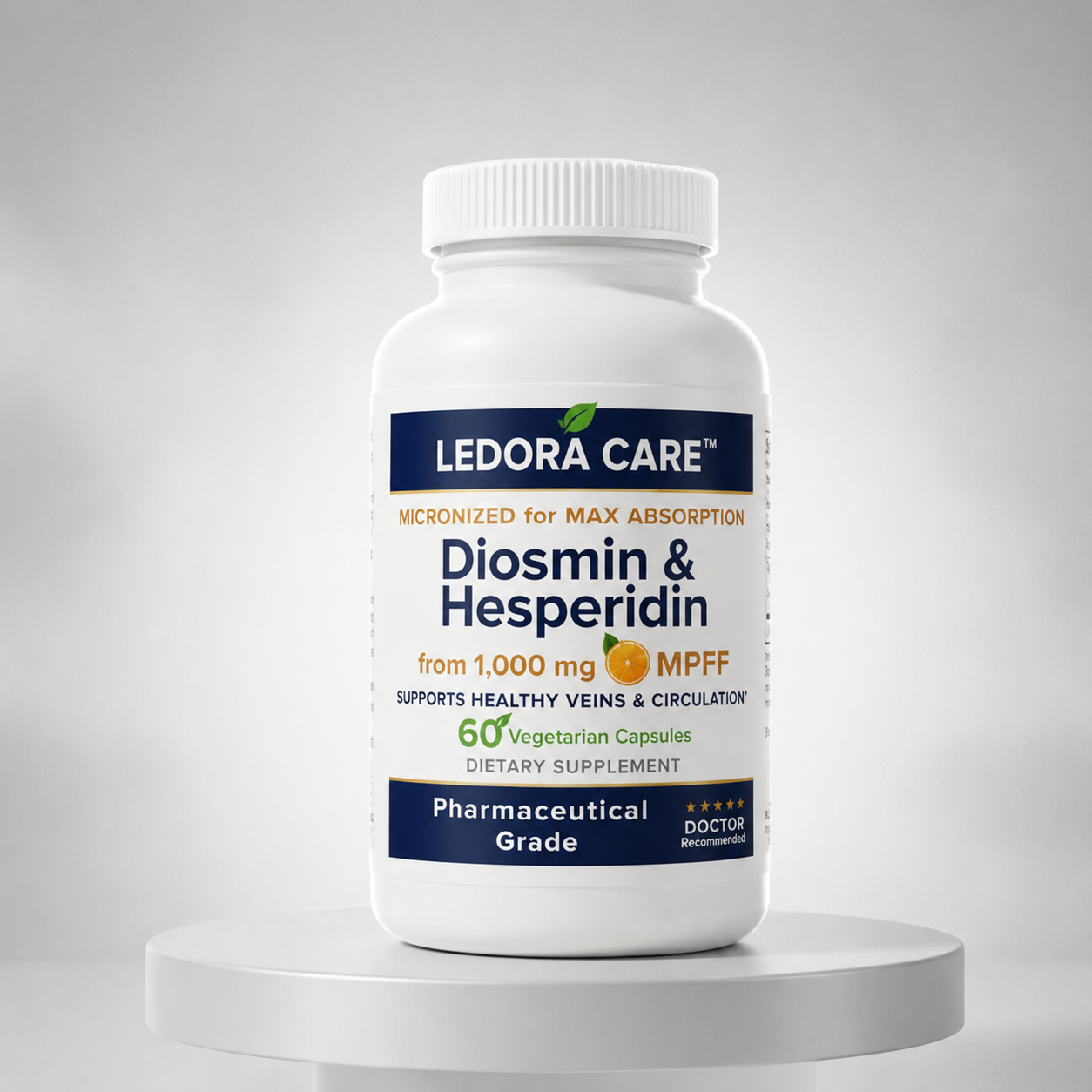 Ledora HemoRelief™ Kapsler – Ubehag og irritation? Støt kroppen indefra med mikroniseret Diosmin & Hesperidin.