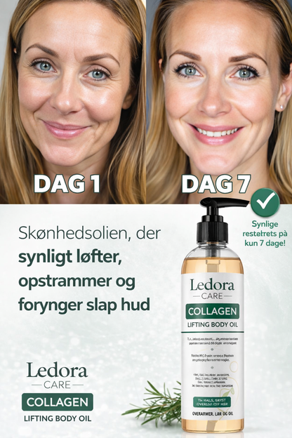 Ledora™ Collagen Oil | Genopret fast og glat hud – uden dyre behandlinger eller indgreb