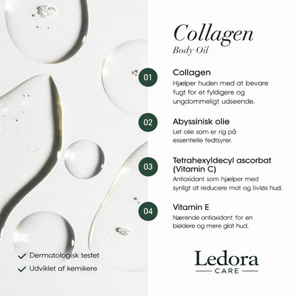 Ledora™ Collagen Oil | Genopret fast og glat hud – uden dyre behandlinger eller indgreb
