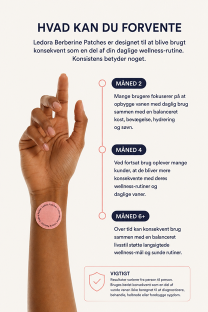 Ledora Care™ Upgraded GLP-1 Patches | Mindre fokus på cravings. Mere kontrol i hverdagen – med én diskret patch om dagen.