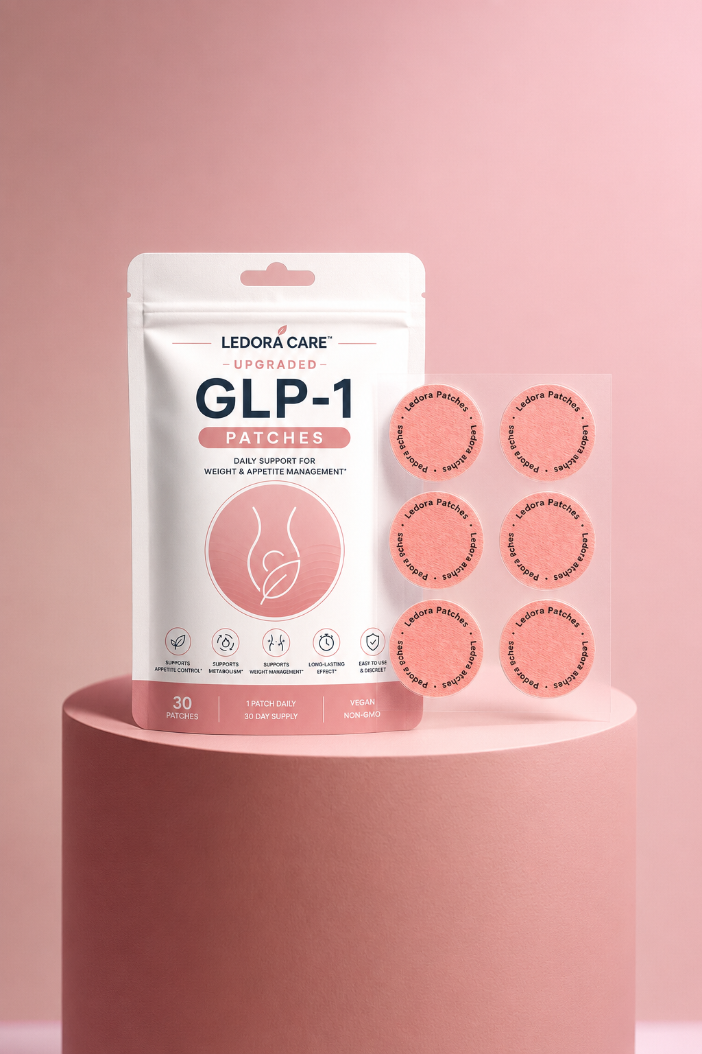 Ledora Care™ Upgraded GLP-1 Patches | Mindre fokus på cravings. Mere kontrol i hverdagen – med én diskret patch om dagen.